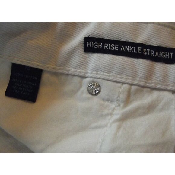 RUE21 Jeans Womens Plus Size 18 White High Rise Ankle Straight 100% Cotton - Picture 5 of 12